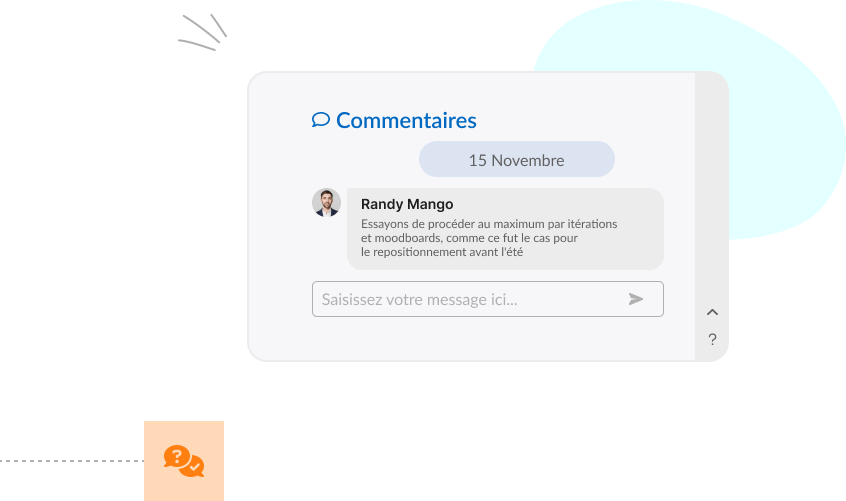 Commentaires et chat projet pour une communication fluide