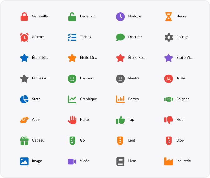 Des icônes pour mettre en évidence vos problématiques