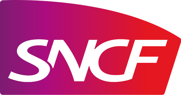 Logo SNCF pour la collaboration avec notre logiciel de gestion de projet depuis 2015