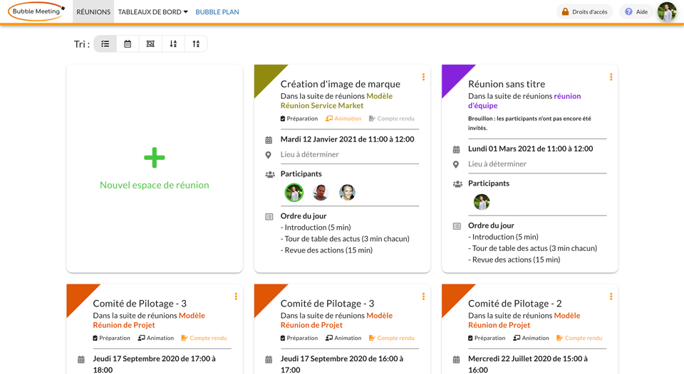 The global list of past, current and upcoming meetings