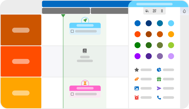 Interface Bubble Plan pour transformer des idées en plan d'action visuel