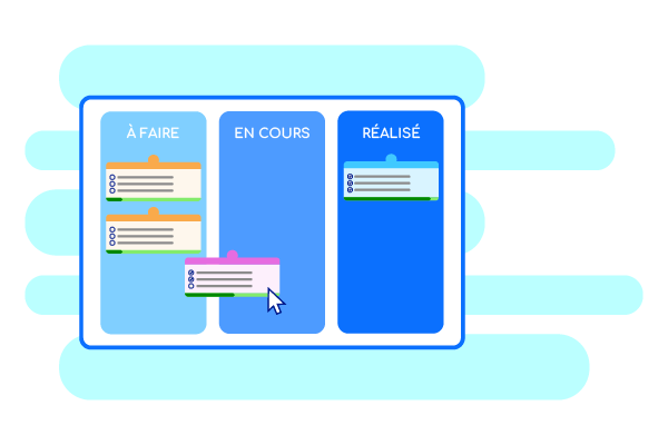 Illustration de la méthode Kanban de production