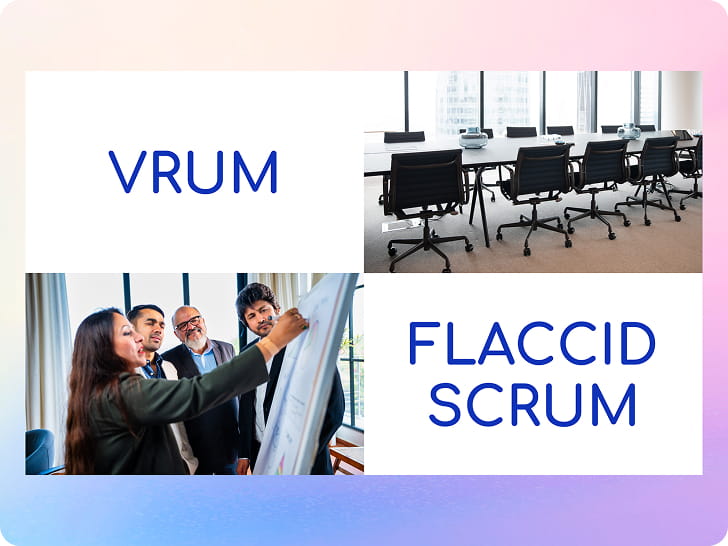 Illustration des dérives Vrum et Flaccid Scrum
