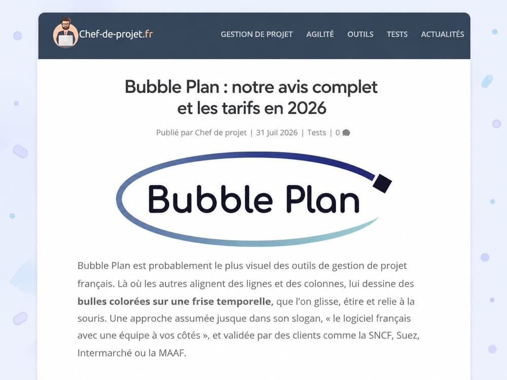 Test 2026 de Bubble Plan par Chef-de-projet.fr