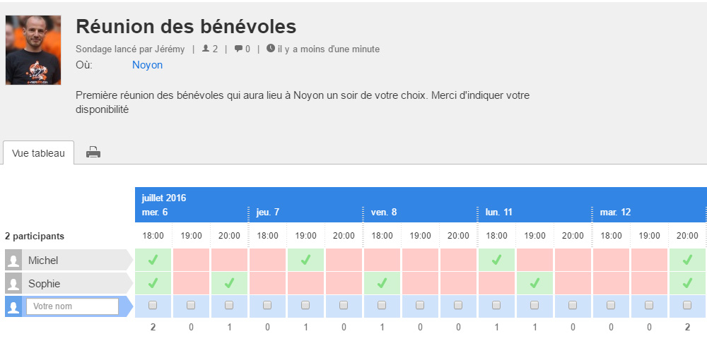 Organisation de réunion avec Doodle simplement - collaboratif