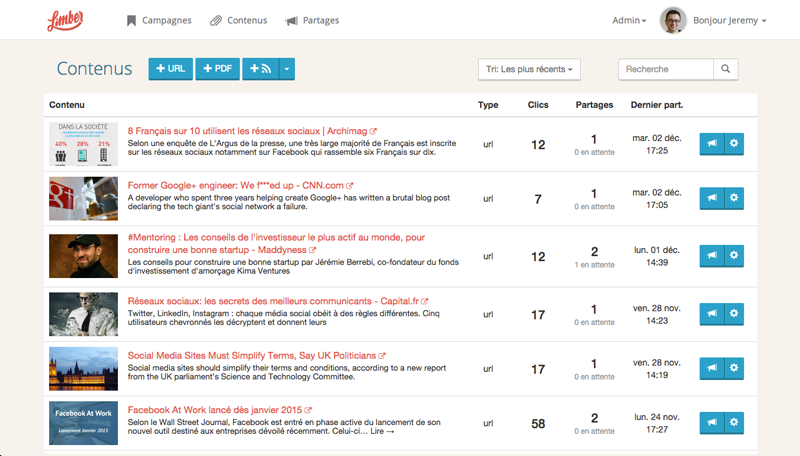 le content marketing avec Limber.io
