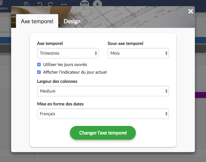 Changer l'axe chronologique de votre logiciel de gestion de projet