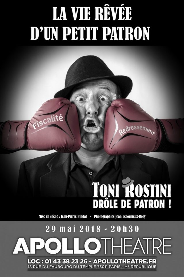 Affiche spectacle Toni Rostini sur les startups et l'entreprise