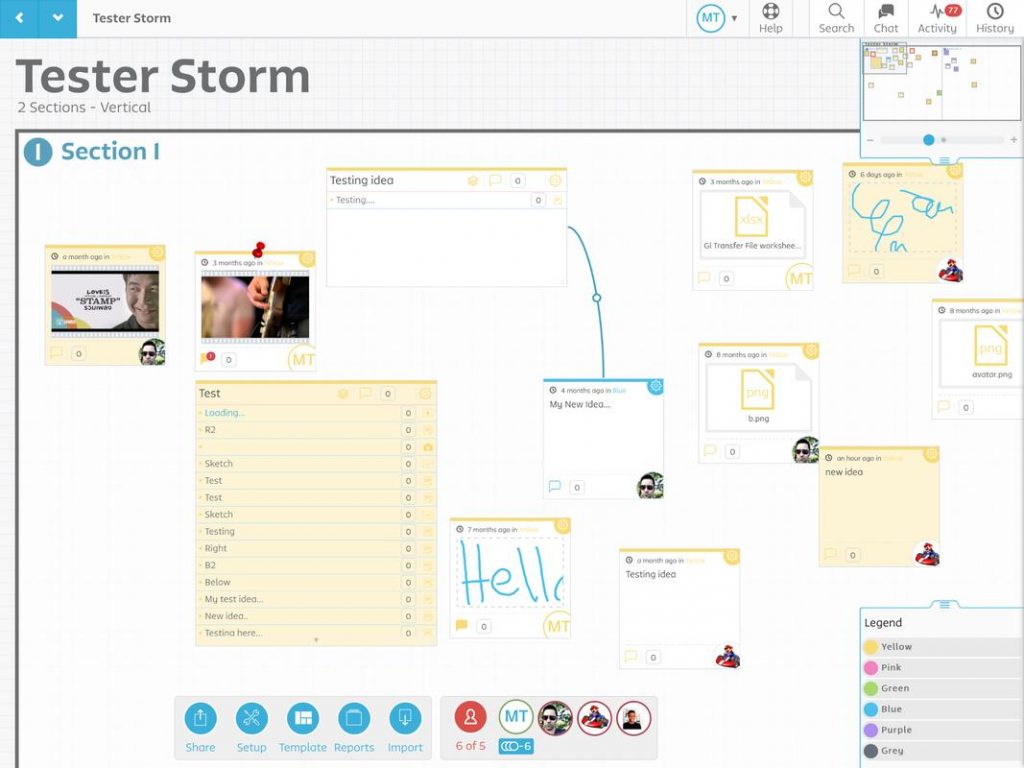 Tableau numérique à partager sous Stormboard