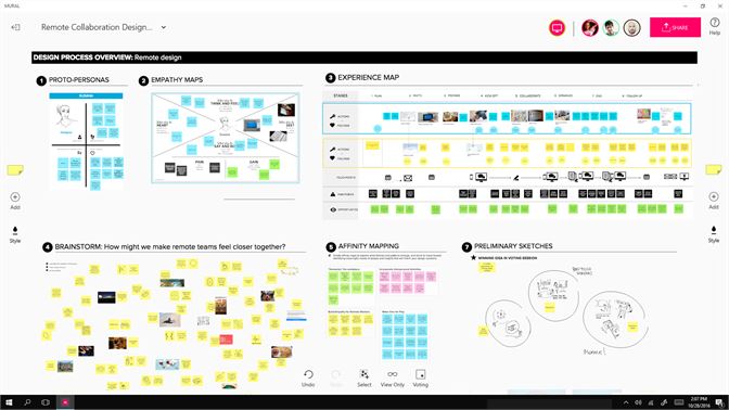 Quoi faire à partir de Mural.co, outil collaboratif