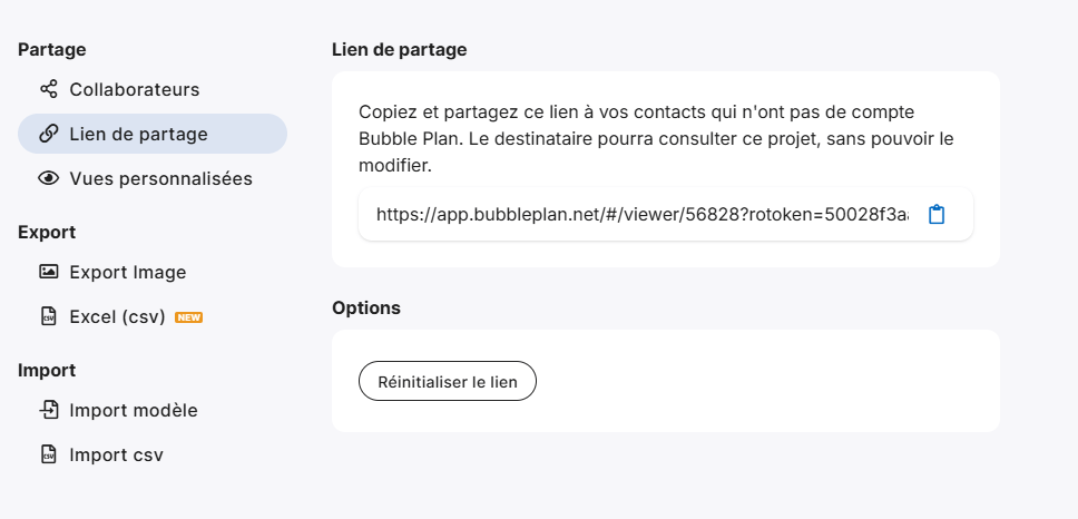 lien de partage