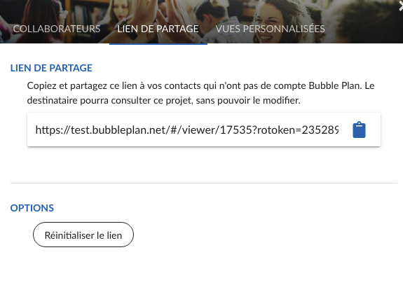 Partager en mode invité avec le mode lien de partage