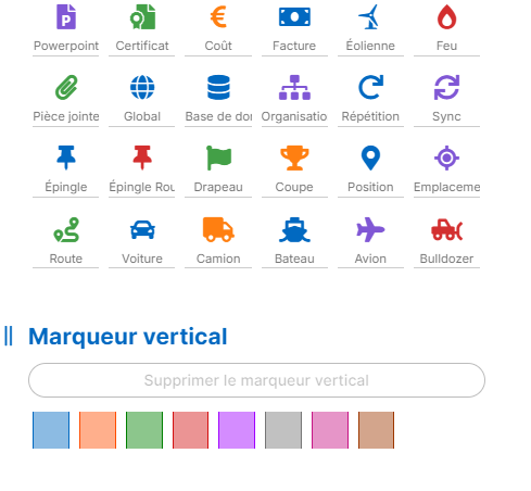 Marqueur vertical dans Bubble Plan