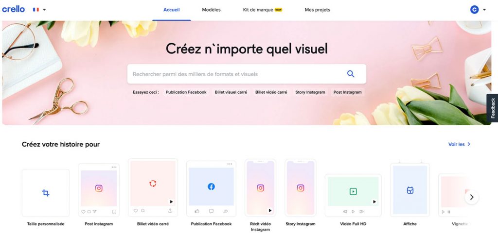 format de visuel Crello