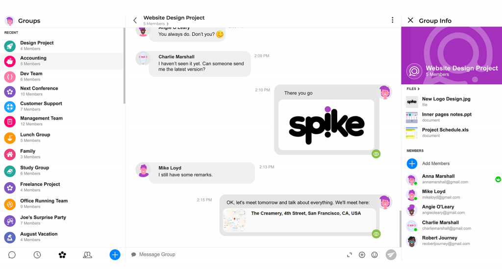 Spike conversation e-mail