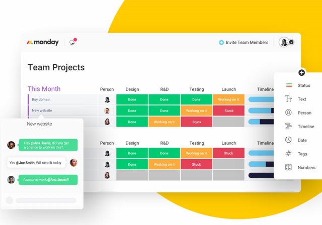 Logiciel de gestion de projet : Monday VS Bubble Plan
