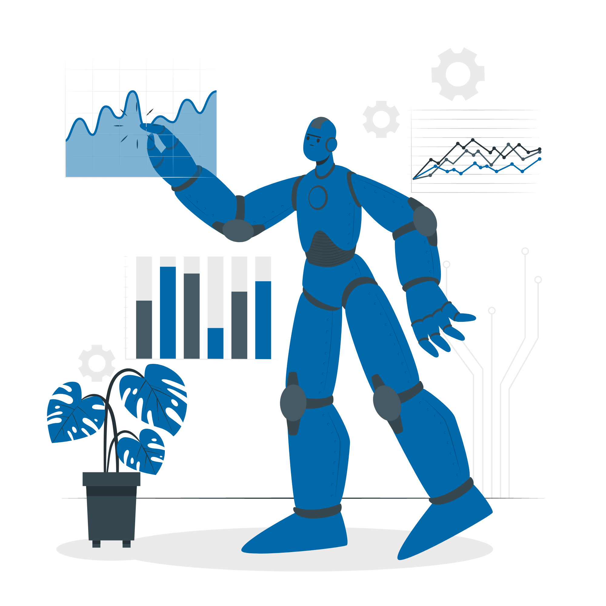Illustration de l'IA pour la gestion de projet