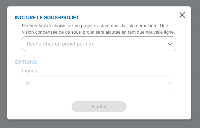 Découvrez les sous-projets dans Bubble Plan