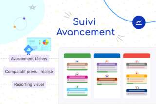 Le tableau de bord « Suivi d’Avancement » dans Bubble Plan
