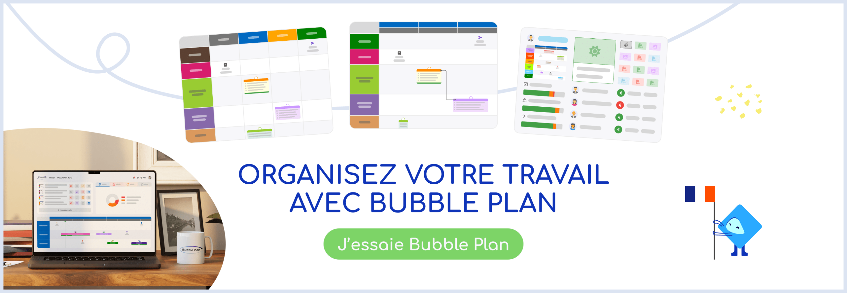 appel à l'action pour s'inscire sur bubble plan
