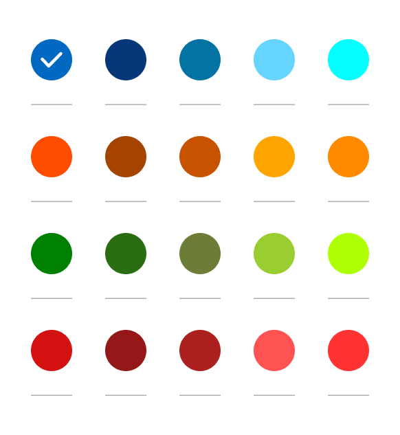 utilisez le filtre couleurs des vues de travail pour identifier rapidement les points bloquants