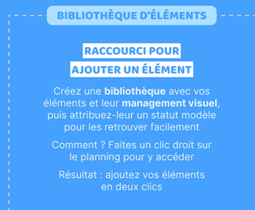 Découvrez la bibliothèque d'éléments dans Bubble Plan
