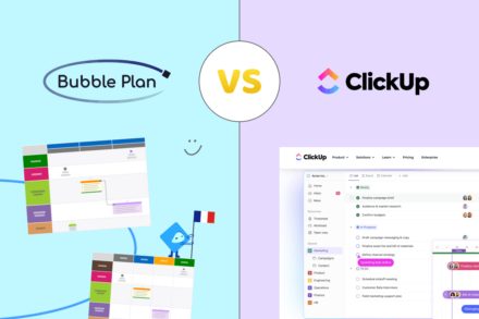 Bubble Plan vs ClickUp : comparaison complète des fonctionnalités