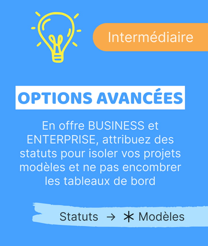 Les options avancées des modèles dans Bubble Plan