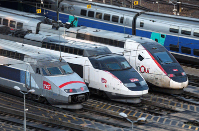 Trains and TGV of the SNCF group, illustrating our collaboration