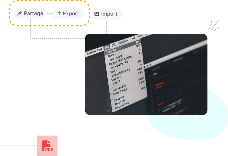 Sharing and exporting to collaborate externally as well