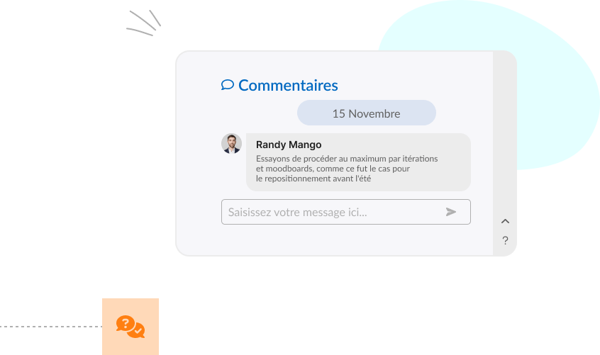 Comments and project chat for smooth communication