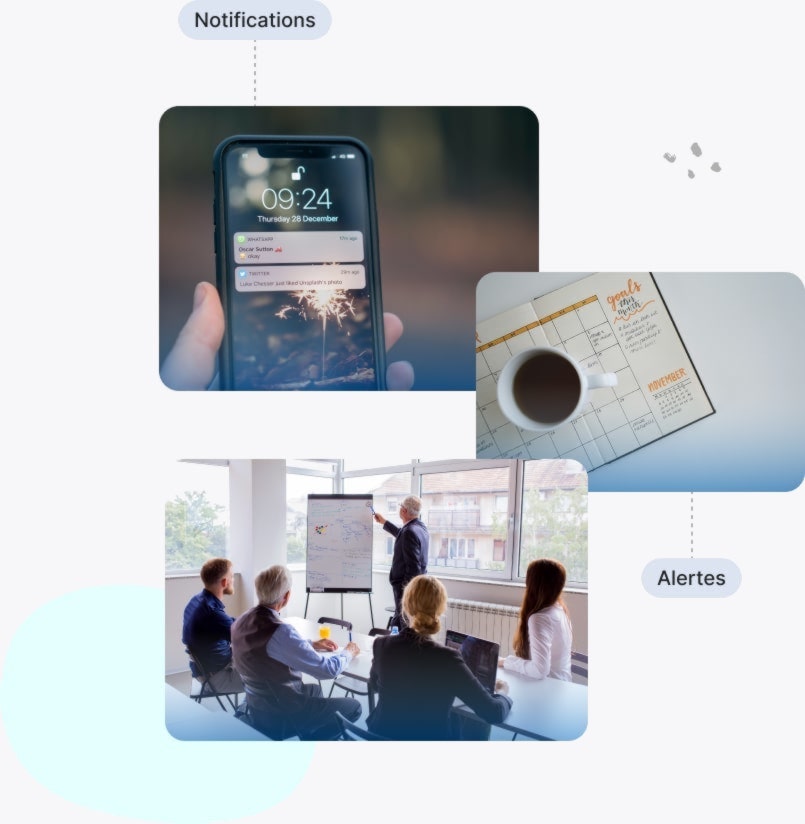 Notifications and alerts to keep up with your projects' life