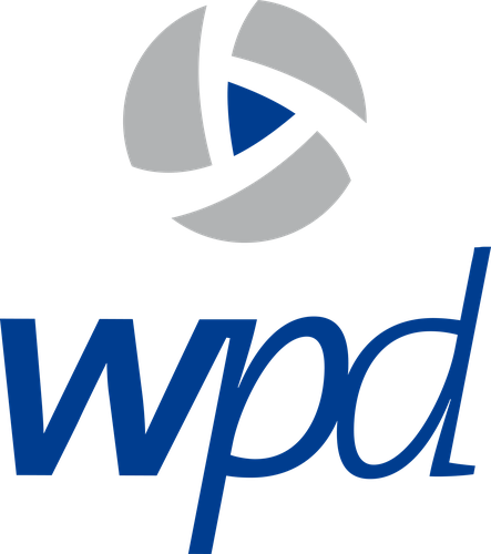 WPD's logo symbolising the innovative collaboration with the wind energy group
