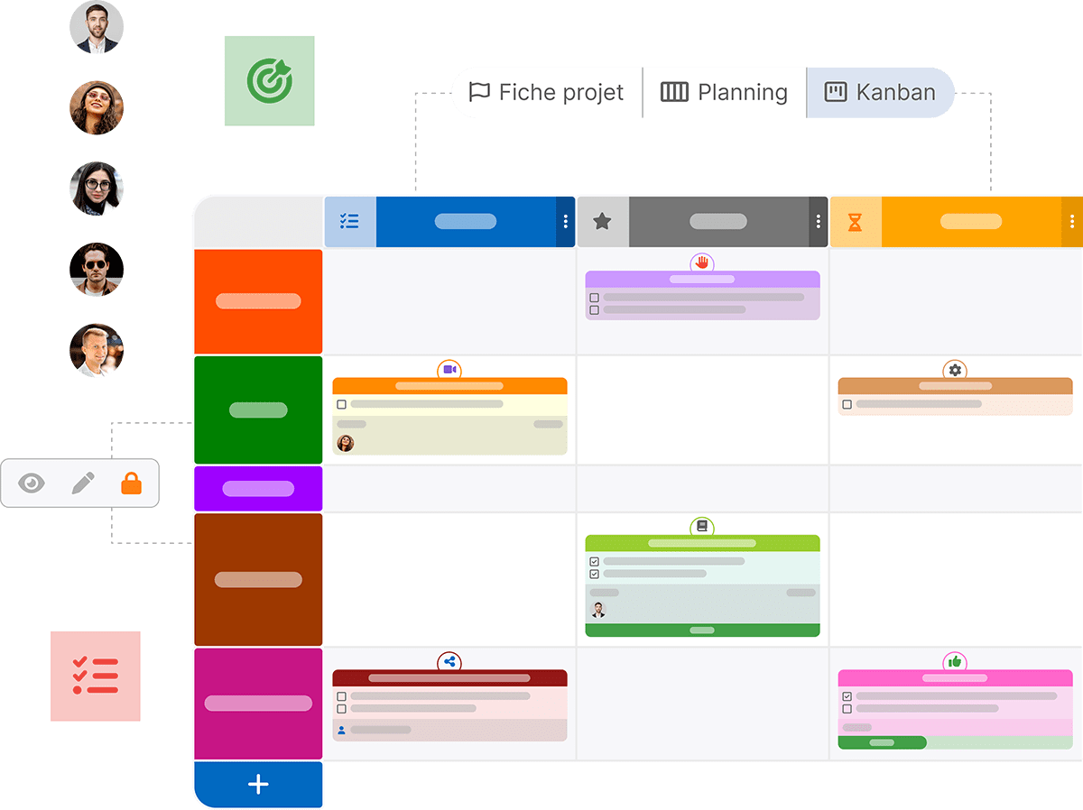 Project list and color scheme