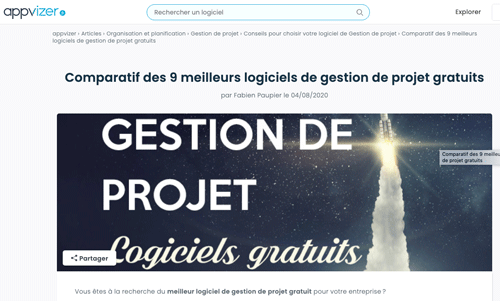 AppVizer's comparison of project management tools, with Bubble Plan in the spotlight