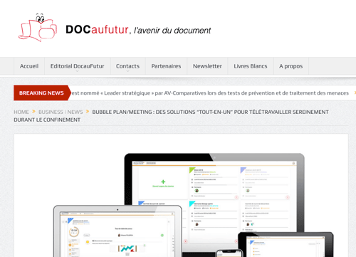 Focus on Bubble Meeting and Plan in the online press review