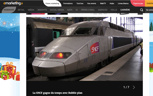 Collaborations between large French groups and innovative startups in E-marketing magazine