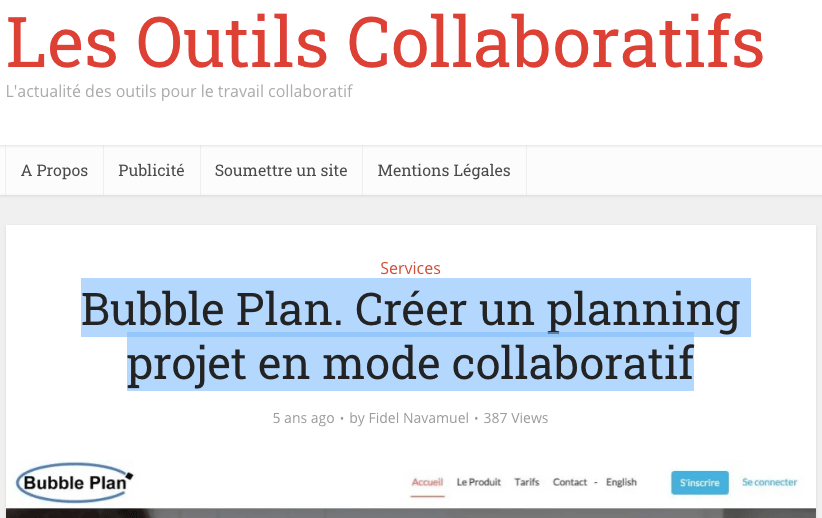 The collaborative project planning tool under the sharp eye of the blog OutilsCollaboratifs.com