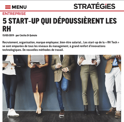 Stratégies magazine honours 5 HR Tech startups - online press review